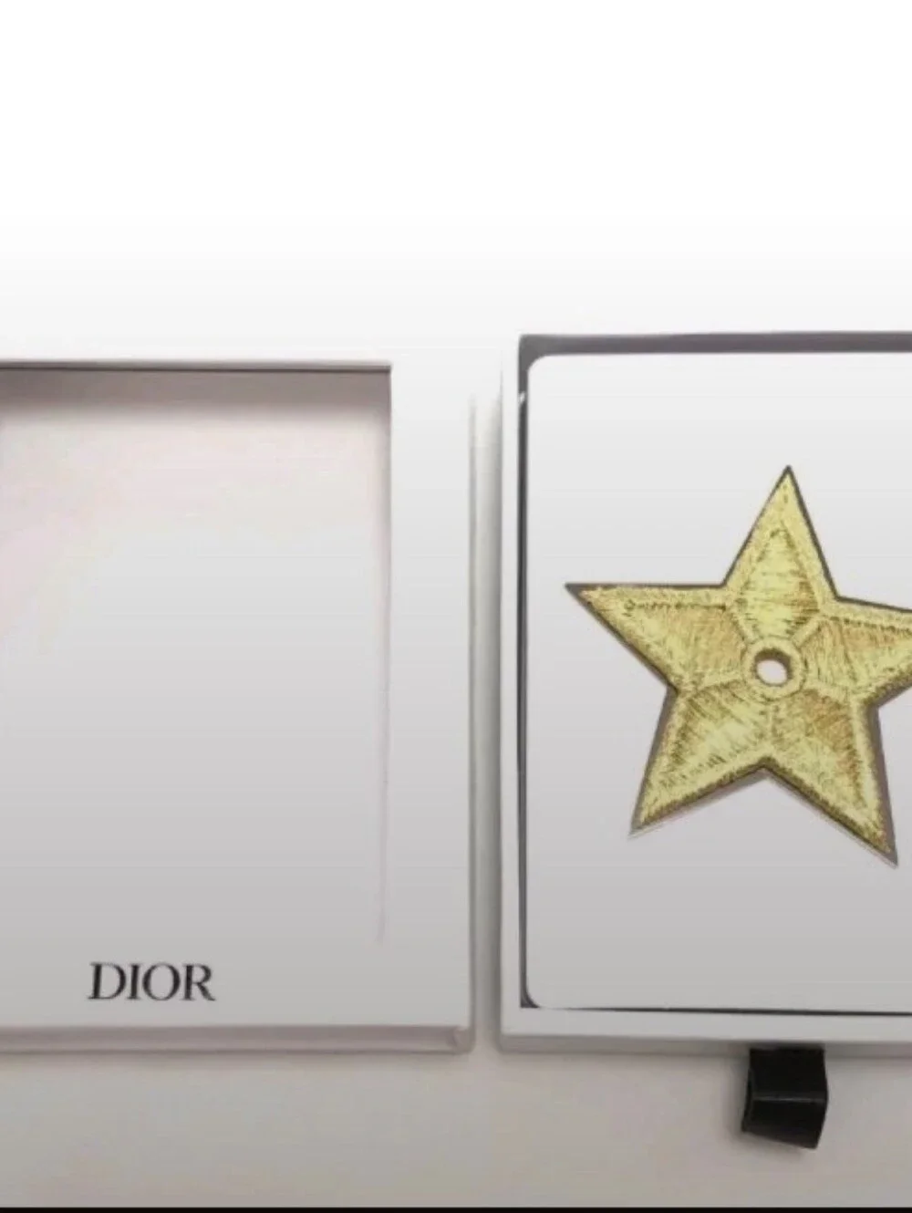 NEW Embroidered DIOR Star Brooch Pin (Gold 💛) In Box